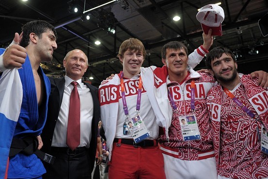 Putin si echipa rusa la JO Londra